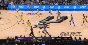 求德罗赞转身360扣篮gif