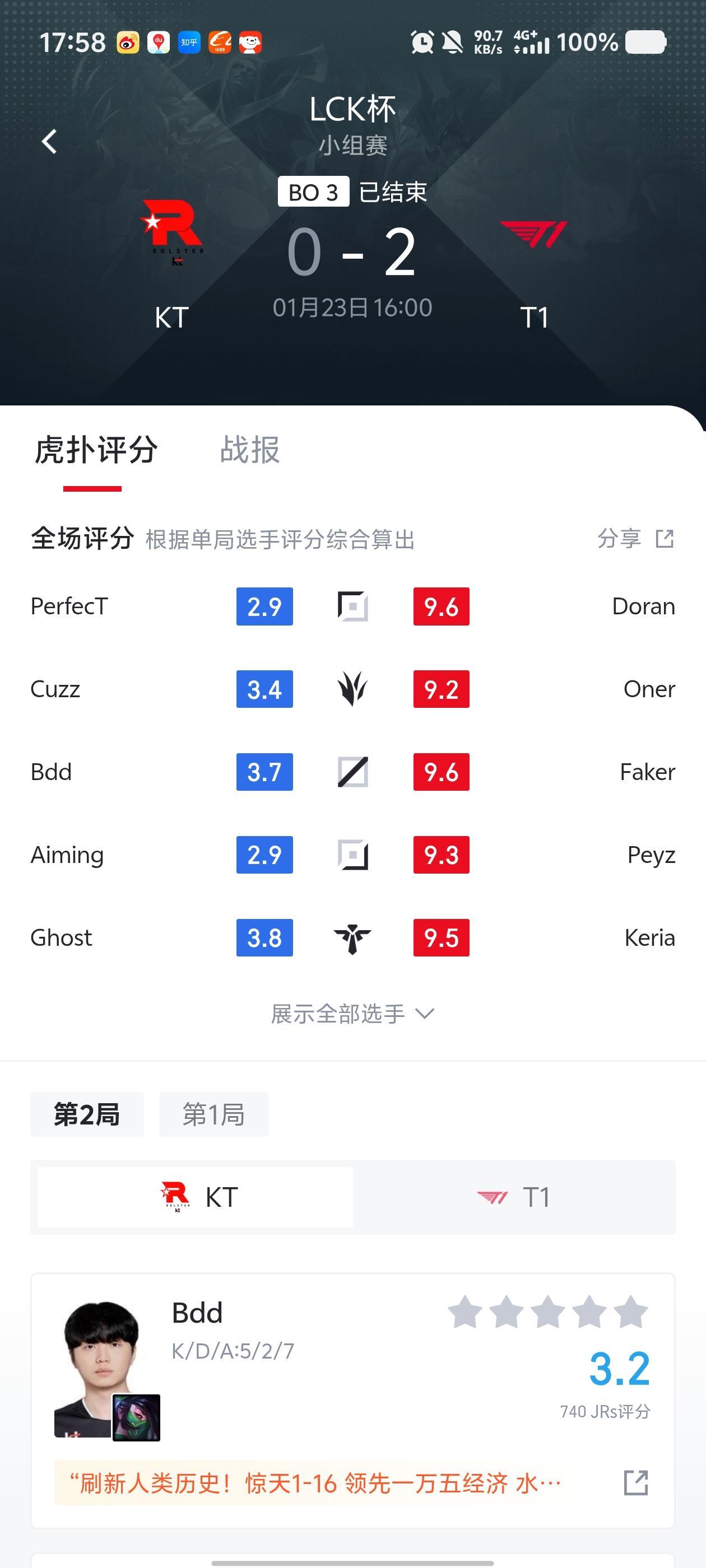 T1打KT翻盘与SKT打EDG翻盘,哪场更离谱?-英雄联盟丨LPL-虎扑社区