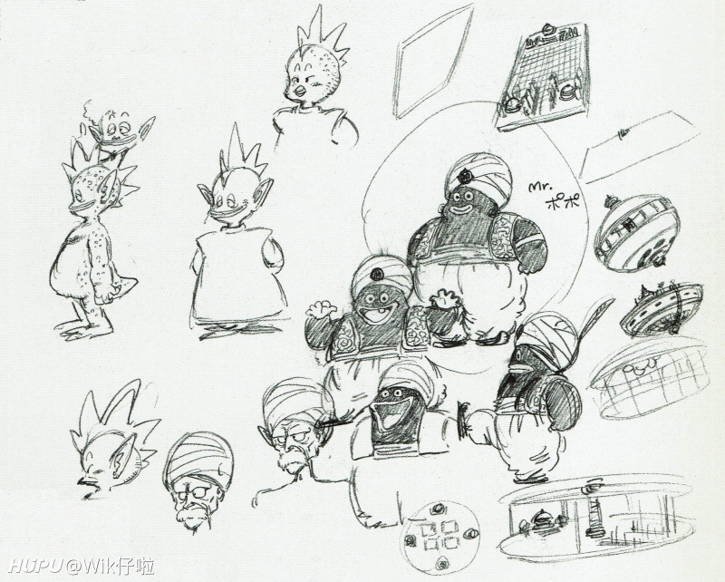 「鸟山明原画集」人物设计手稿高清扫描版 .