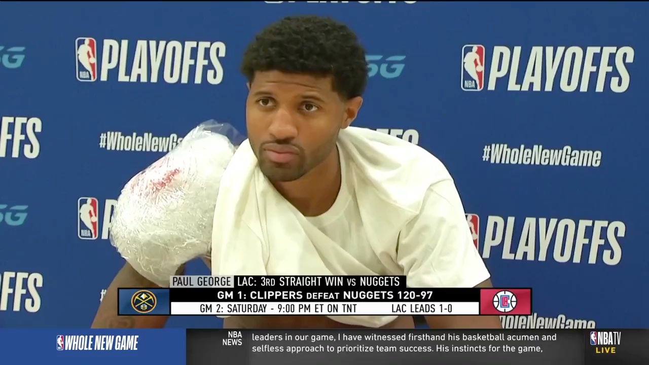 cvn视频中字保罗乔治赛后采访