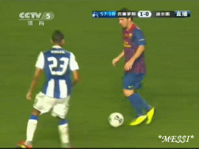 个人认为梅西最反人类的一球看完我膝盖疼