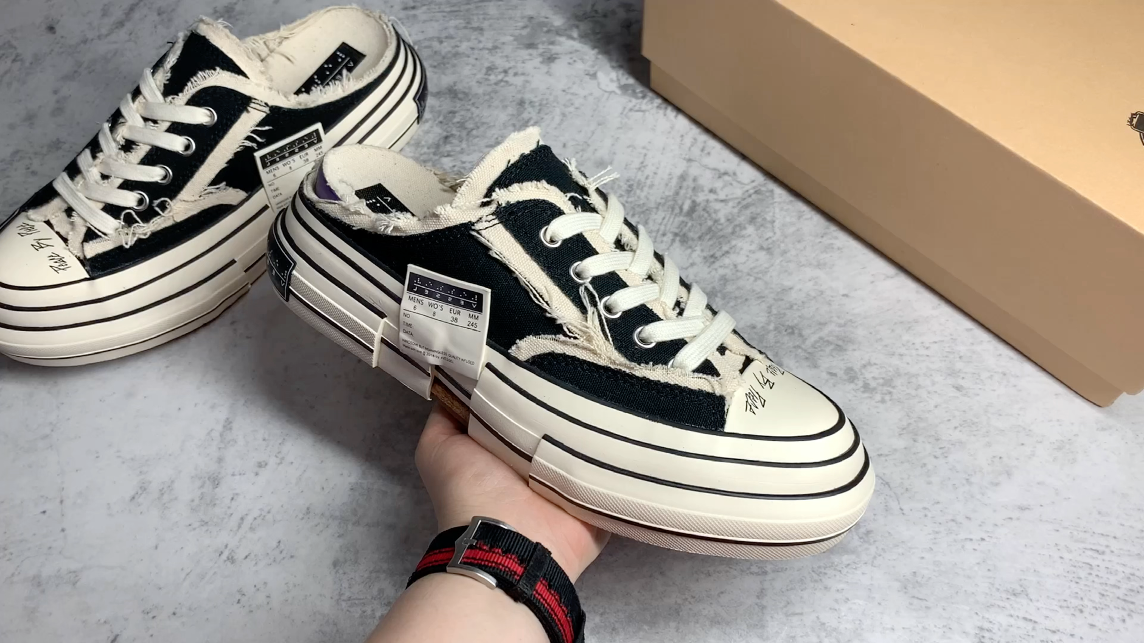 吴建豪xvessel硫化帆布乞丐鞋百搭增高鞋