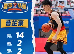 曹芷豪夏联场均11.3分2.7板2.3助，命中率55.5%+三分44.4%