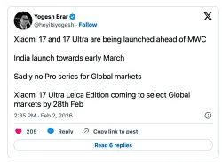 消息称小米17 Ultra徕卡版手机2月28日面向全球市场发布