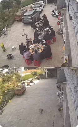 监控下的催泪一幕：大年初一满满当当的院子